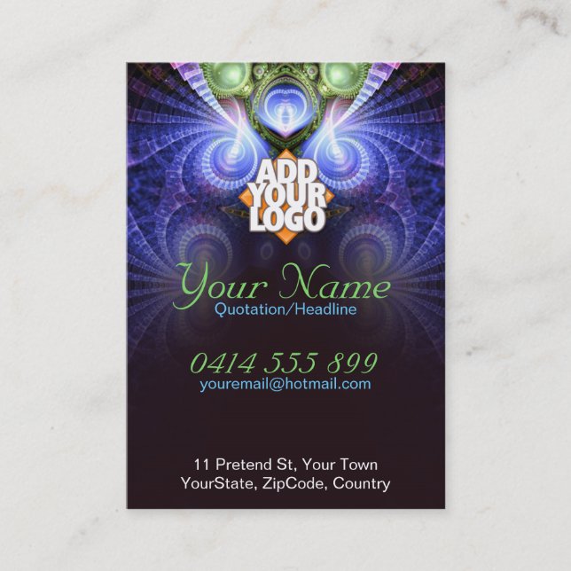 Magical Swirl Fractal Business Card (Front)