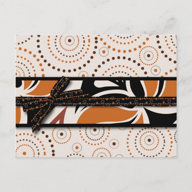 Magical Swirls and Halloween Prints Postcard (Front)