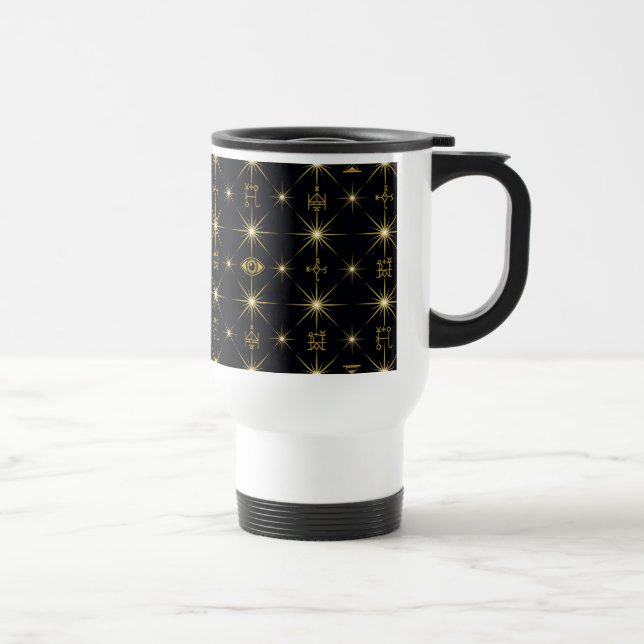Magical Symbols Pattern Travel Mug (Right)