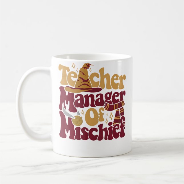 Magical Teacher Shirt Manager Of Mischief Teacher  Coffee Mug (Left)