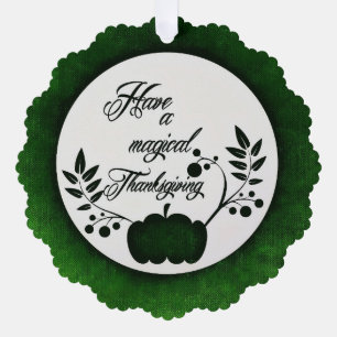 Magical Thanksgiving Paper Ornament Card