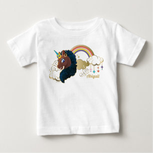 Magical the Unicorn Rainbow & Clouds Design Baby T-Shirt