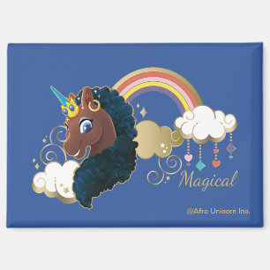 Magical the Unicorn Rainbow & Clouds Design Magnet