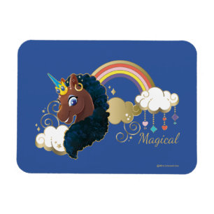 Magical the Unicorn Rainbow & Clouds Design Magnet