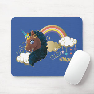 Magical the Unicorn Rainbow & Clouds Design Mouse Mat