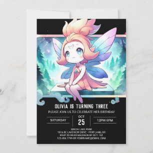 Magical Theme Fairy Birthday Invitation