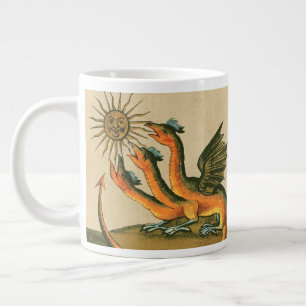 Magical Three-Headed Dragon Large Coffee Mug