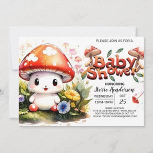 Magical Toadstool Trail Baby Shower Invitation
