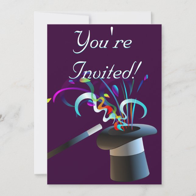 Magical Top Hat Invitation (Front)