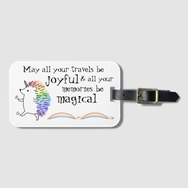 Magical Travel <customize name> Luggage Tag (Front Horizontal)