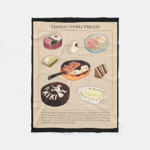 Magical Treats Food From Studio Ghibli Films Stick Fleece Blanket