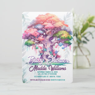 Magical Tree of Life Baby Shower Announcement