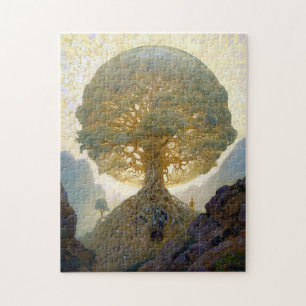 Magical Tree Of Life Surreal Nature Art Jigsaw Puzzle