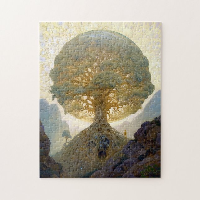 Magical Tree Of Life Surreal Nature Art Jigsaw Puzzle (Vertical)