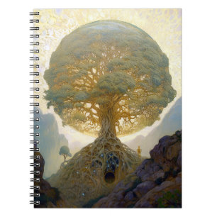 Magical Tree Of Life Surreal Nature Art Notebook
