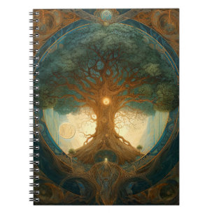 Magical Tree Of Life Surreal Nature Art Notebook