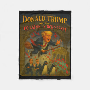 Magical Trump Wizard Funny Stock Market Crash Adve Fleece Blanket