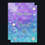 Magical Under The Sea Sweet 16 16th Birthday Party Invitation<br><div class="desc">Magical Under The Sea Sweet 16 16th Birthday Party Invitation. This can be customised for any event.</div>