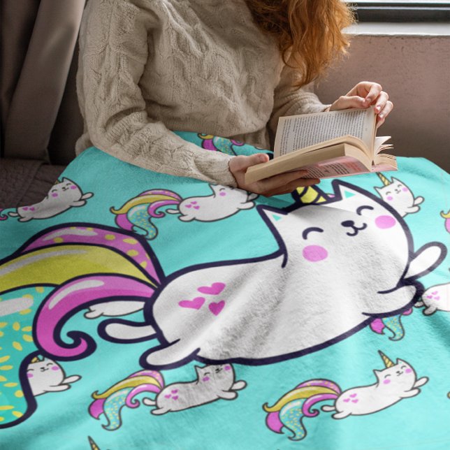 Magical unicat pattern  - fleece blanket (Creator Uploaded)