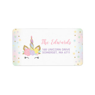 Magical Unicorn Address Labels Unicorn Party