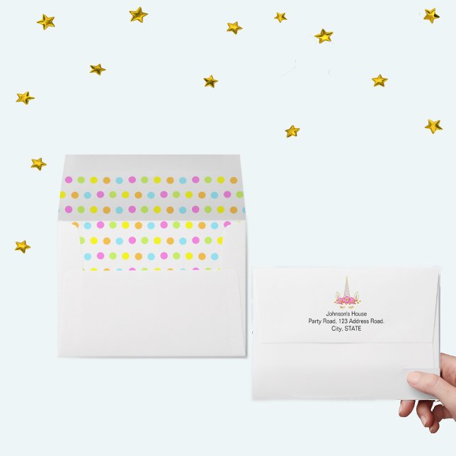 Magical Unicorn and Confetti Birthday Envelope (Creator Uploaded)