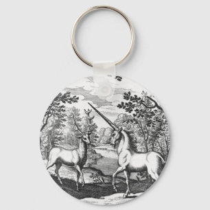 Magical Unicorn and Stag Key Ring