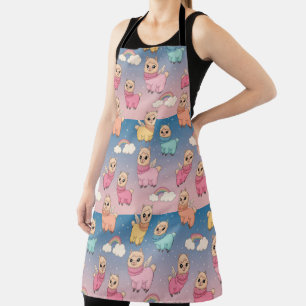 Magical Unicorn and Stars Pattern Design Apron