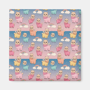 Magical Unicorn and Stars Pattern Design Magnet