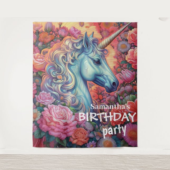 Magical Unicorn Backdrop Tapestry (Front)