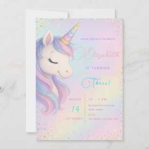 Magical Unicorn Birthday Bash Invite