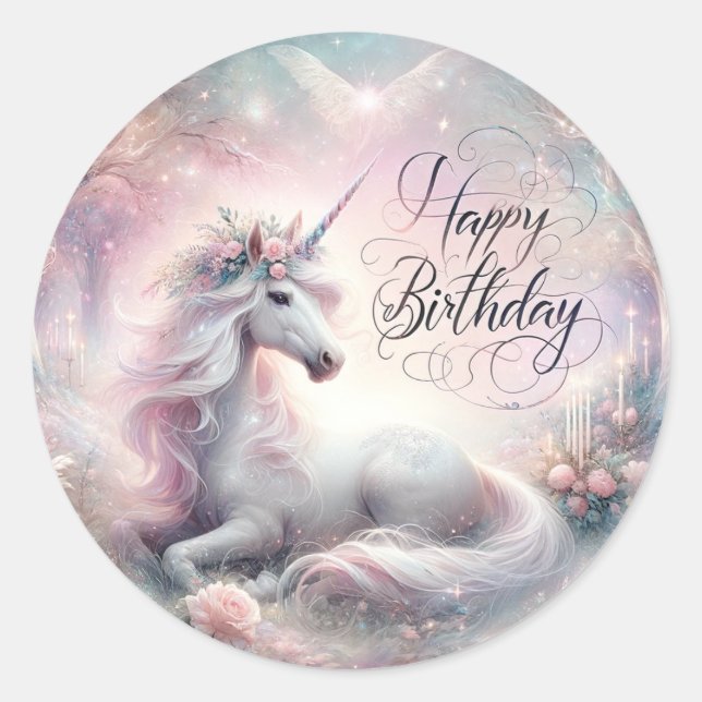 Magical Unicorn Birthday Bash: Stickers (Front)