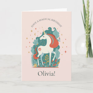 Magical Unicorn Birthday Card