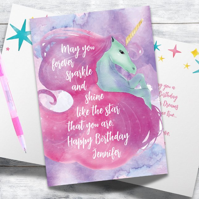 Magical Unicorn Birthday Card for Girls (Magical Unicorn Birthday Card for Girls)