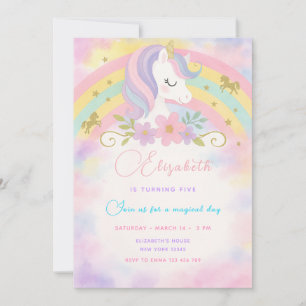 Magical Unicorn Birthday Inviation Invitation