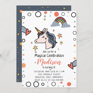 Magical Unicorn Birthday Invitation