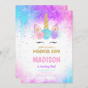 Magical Unicorn Birthday Invitation