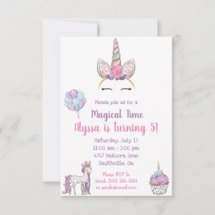 Magical Unicorn Birthday Invitation