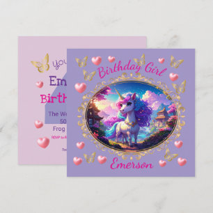 Magical Unicorn Birthday Invitation