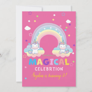 Magical Unicorn Birthday Invitation