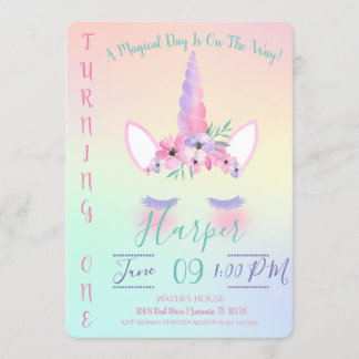 Magical Unicorn Birthday Invitation