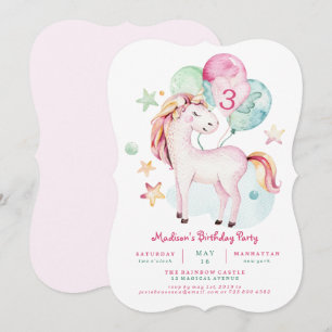 Magical Unicorn Birthday Invitation