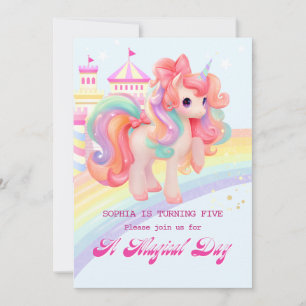 Magical Unicorn Birthday Invitation