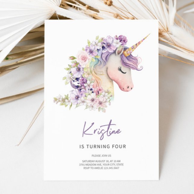 Magical Unicorn Birthday Invitation (Creator Uploaded)