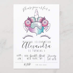 Magical Unicorn Birthday Invitation