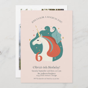 Magical Unicorn Birthday Invitation