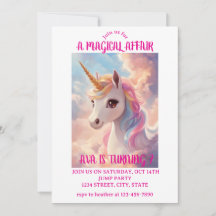 Magical Unicorn Birthday Invitation