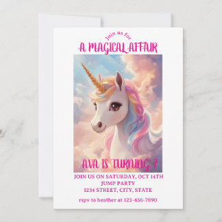 Magical Unicorn Birthday Invitation