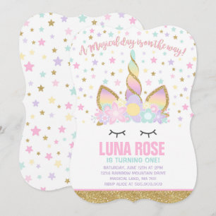 Magical Unicorn Birthday Invitation Unicorn Party