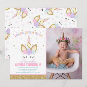 Magical Unicorn Birthday Invitation Unicorn Party