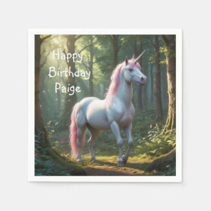 Magical Unicorn Birthday Napkin